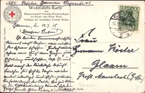 Künstler Ak Fischer, Generalfeldmarschall Paul von Hindenburg und Kaiser Wilhelm II.