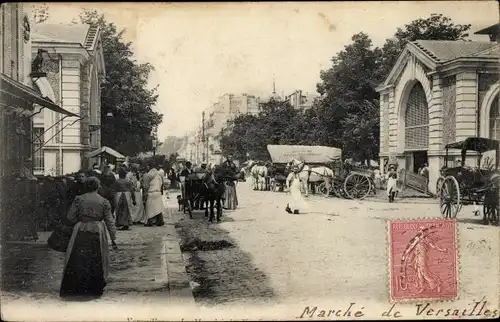 Ak Versailles Yvelines, Marche de Versailles, Kutsche