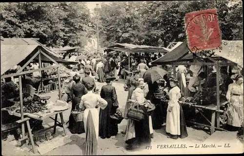 Ak Versailles Yvelines, Le Marche