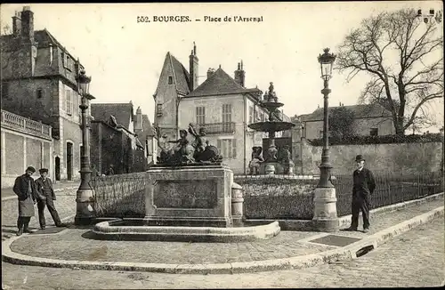 Ak Bourges Cher, Place de l'Arsenal