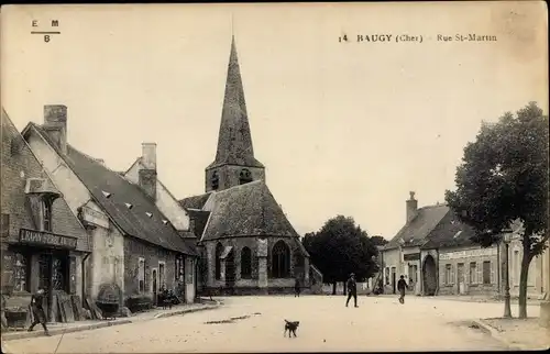 Ak Baugy Cher, Rue Saint Martin