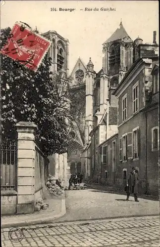 Ak Bourges Cher, Rue du Guichel
