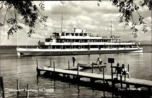 Ak Tutzing am Starnberger See Oberbayern, Motorschiff Seeshaupt