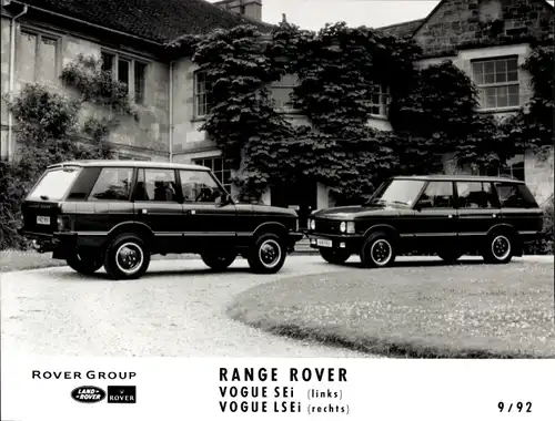 Foto Range Rover Vogue SEi, Range Rover Vogue LSEi, 9/1992