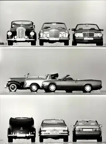 Foto Mercedes Benz Cabriolet 300 CE-24 1992, 220 B 1952, 250 SE 1967, Werkfoto
