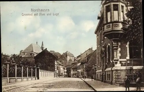 Ak Nordhausen am Harz, Grimmel, Dom, Loge