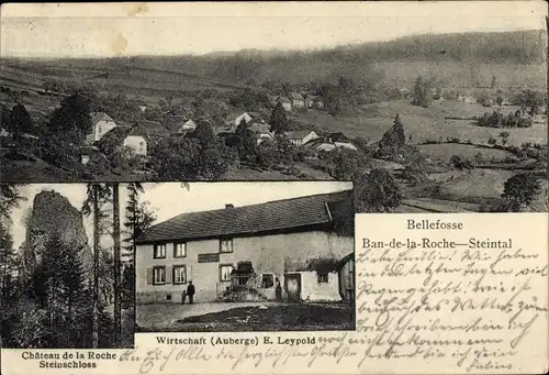 Ak Bellefosse Elsass Bas Rhin, Ban de la Roche, Steintal, Wirtschaft, Steinschloss