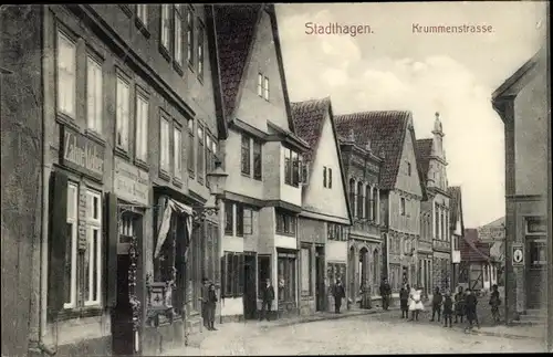 Ak Stadthagen in Niedersachsen, Krummenstraße, Zahn-Atelier