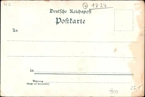 Litho Niemegk Kreis Bitterfeld in Sachsen Anhalt, Ehemaliger Ort, Heinrich's Gasthof, Friedenseiche