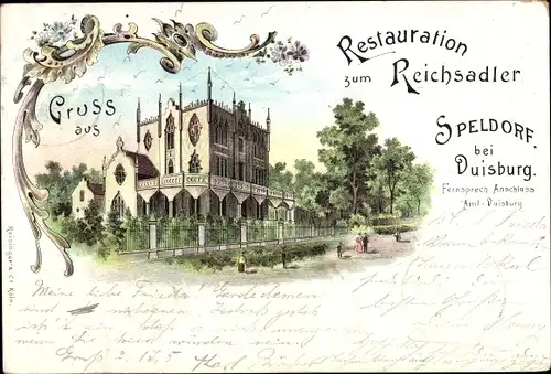 Litho Speldorf Mülheim an der Ruhr, Restauration zum Reichsadler