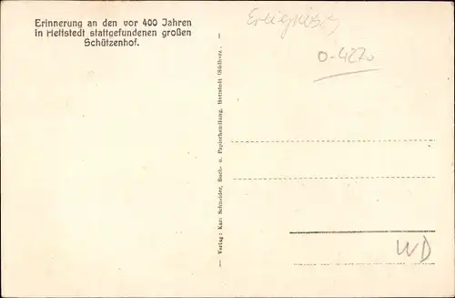 Ak Hettstedt im Südharz, 5. Mansfelder Bundesschießen 1927