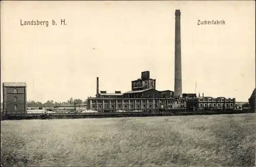 Ak Landsberg im Saalekreis, Zuckerfabrik
