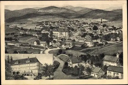 Ak Uttrichshausen Kalbach in der Rhön, Gasthaus zum goldenen Stern, Panorama