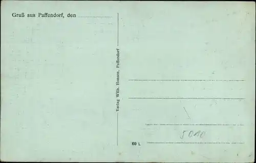 Ak Paffendorf Bergheim Nordrhein Westfalen, Bäckerei, Denkmal, Straßenpartie