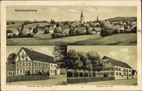 Ak Dettenschwang Dießen am Ammersee Oberbayern, Gasthaus zur Post, Geschäft