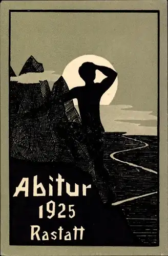 Studentika Ak Rastatt im Schwarzwald, Abitur 1925