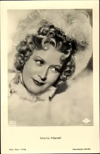 Ak Schauspielerin Marte Harell, Portrait