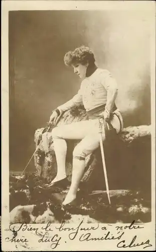 Ak Schauspielerin Sarah Bernhardt, Portrait