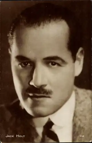 Ak Schauspieler Jack Holt, Portrait