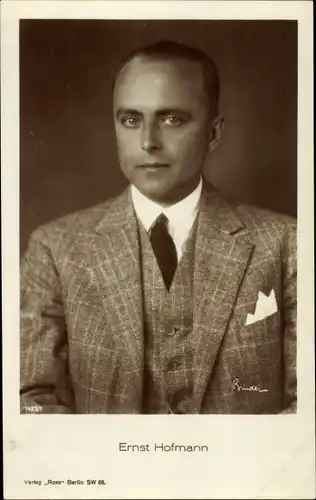 Ak Schauspieler Ernst Hofmann, Portrait