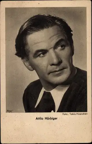 Ak Schauspieler Attila Hörbiger, Ross Verlag, Portrait