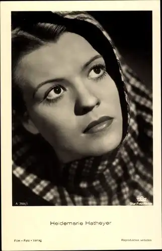 Ak Schauspielerin Heidemarie Hatheyer, Portrait