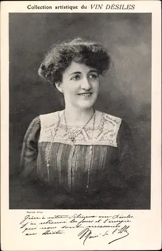 Ak Schauspielerin Vin Désiles, Portrait