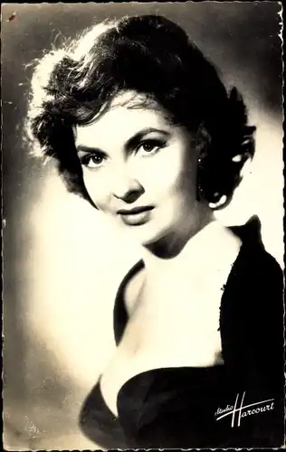 Ak Schauspielerin Gina Lollobrigida, Portrait
