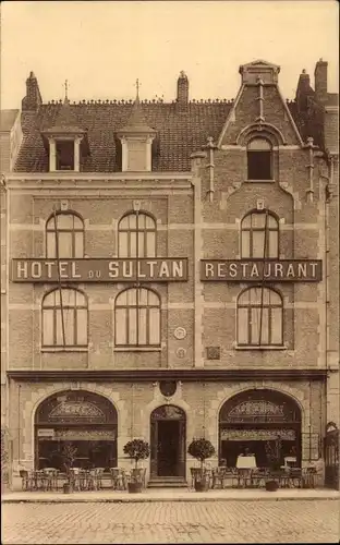 Ak Ypres Ypern Westflandern, Hotel du Sultan, Grand'Place