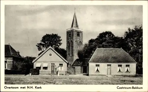 Ak Castricum Bakkum Nordholland Niederlande, Overtoom, N. H. Kirche