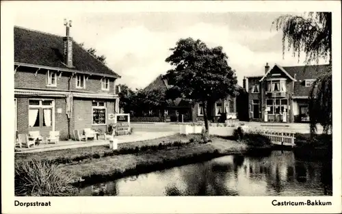 Ak Castricum Bakkum Nordholland Niederlande, Dorfstraße