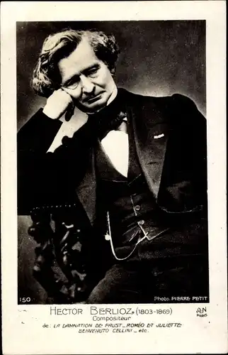 Ak Komponist Hector Berlioz, Portrait