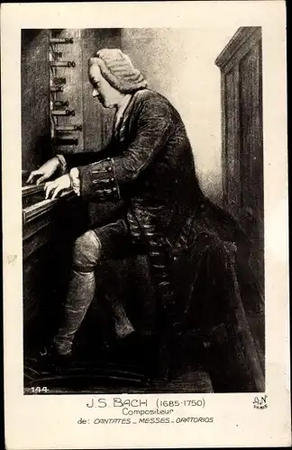 Ak Komponist Johann Sebastian Bach, Portrait