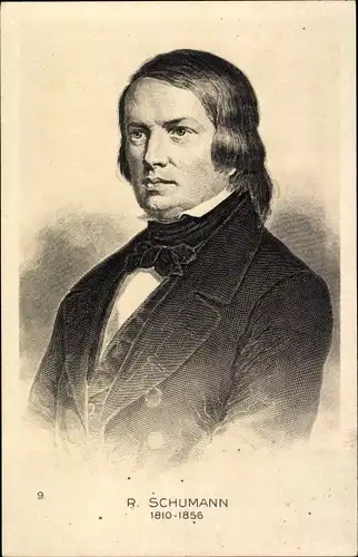 Ak Komponist Robert Schumann, Portrait