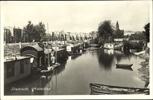 Ak Sliedrecht Südholland Niederlande, Middeldiep, Hausboote