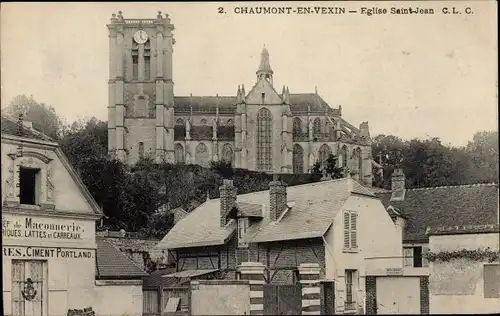 Ak Chaumont en Vexin Oise, Kirche Saint Jean