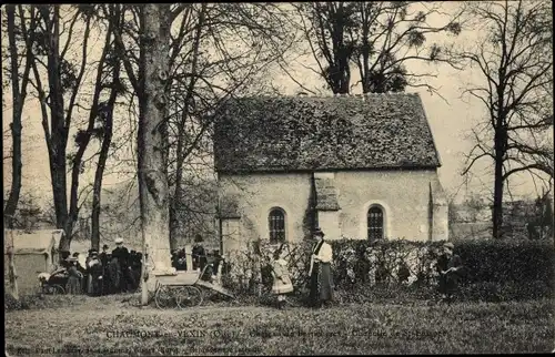 Ak Gournay sur Aronde Oise, Haus, Bäume