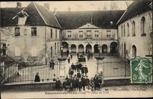 Ak Chaumont en Vexin Oise, Rathaus