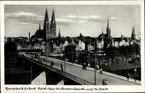 Ak Lübeck, Marienbrücke, Marienkirche