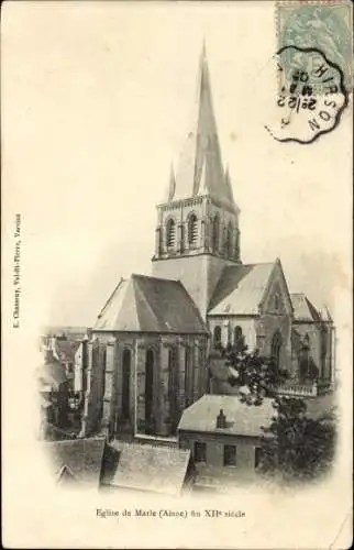 Ak Marle Aisne, Kirche