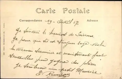 Ak Soissons Aisne, Kirche, Le Haricot