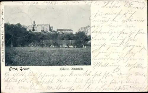 Ak Gera in Thüringen, Schloss Osterstein