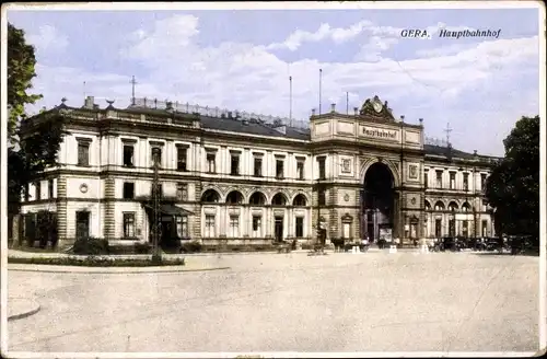 Ak Gera in Thüringen, Hauptbahnhof