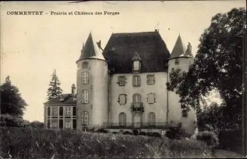 Ak-Kommentar Allier, Prairie und Château des Forges
