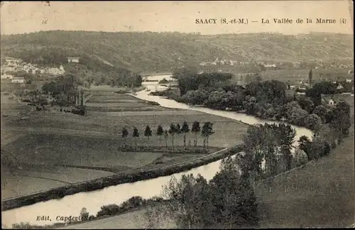 Ak Saacy Seine et Marne, Das Marne-Tal