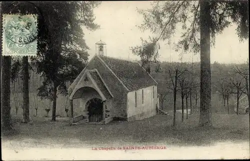 Postkarte Saint Augustin Seine et Marne, Die Kapelle Sainte-Aubierge