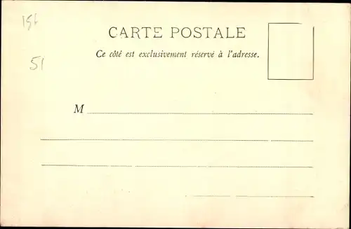 Postkarte Marne de Dorman, Marktplatz