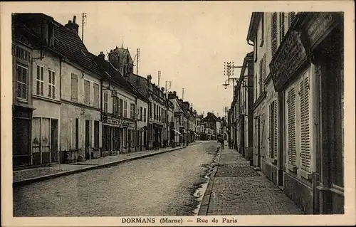 Ak Marne de Dorman, Rue de Paris