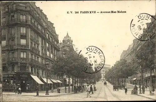 Ak Paris XVII, Avenue Mac-Mahon