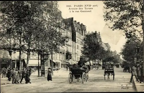 Ak Paris XVII, Avenue des Ternes, Rue Guersant